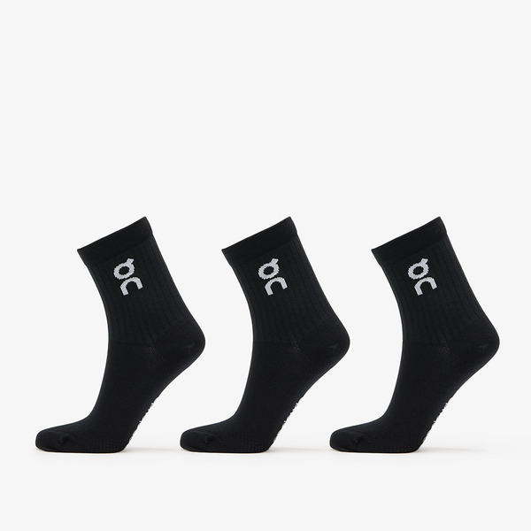 On Logo Sock High 3-pack Black L 