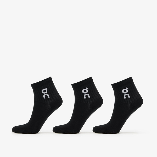  On Logo Sock Mid 3-pack Black S 