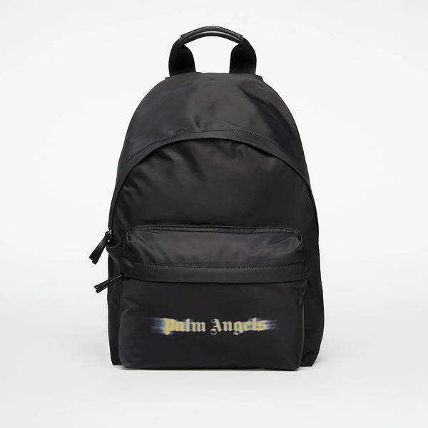  Palm Angels Kids Blurred Logo Big Backpack Black/ Ocher Yellow Universal 