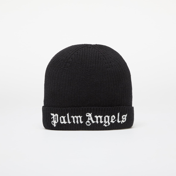  Palm Angels Kids Logo Knit Beanie Black/ White Ii 