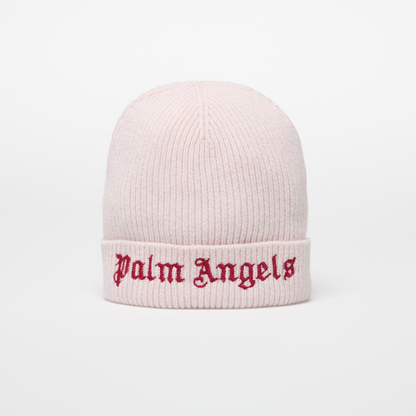  Palm Angels Kids Logo Knit Beanie Rose Pink/ Brick Red Ii 