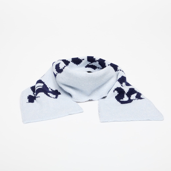  Scarf Palm Angels Logo Knit Scarf Light Blue/ Navy Blue Universal 