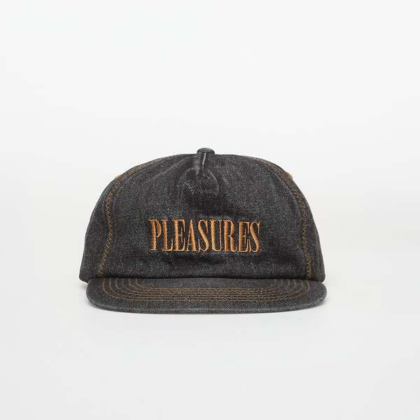  Cap Pleasures Zig Zag Denim Cap Black Universal 