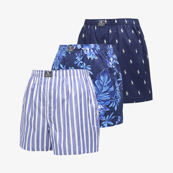  Ralph Lauren Open Boxer-3 Pack Boxer Blue S 