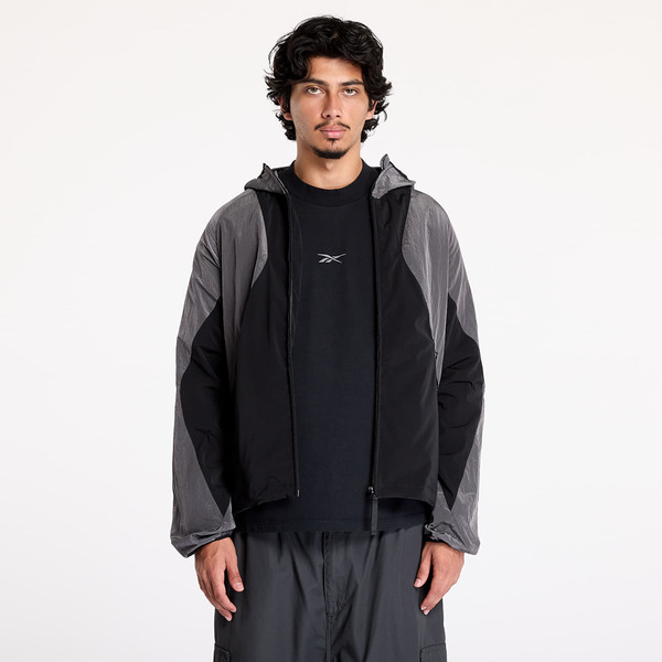  Jacket Reebok Running Hooded Jacket Black/ Misty Grey Xxl 