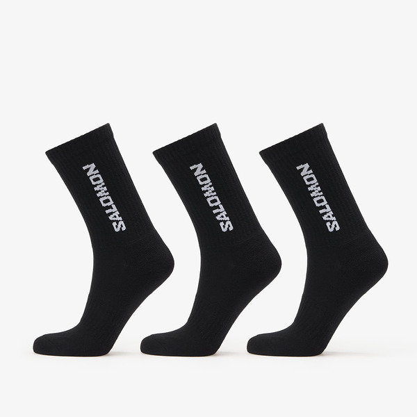  Salomon Everyday Crew Socks 3-pack Black/ Black M 