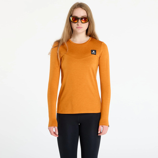  T-shirt Saysky W Reflective Logo Pace Long Sleeve Orange M 