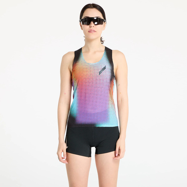  Tank Top Soar Running Women's Race Vest Black Rainbow Dot S 