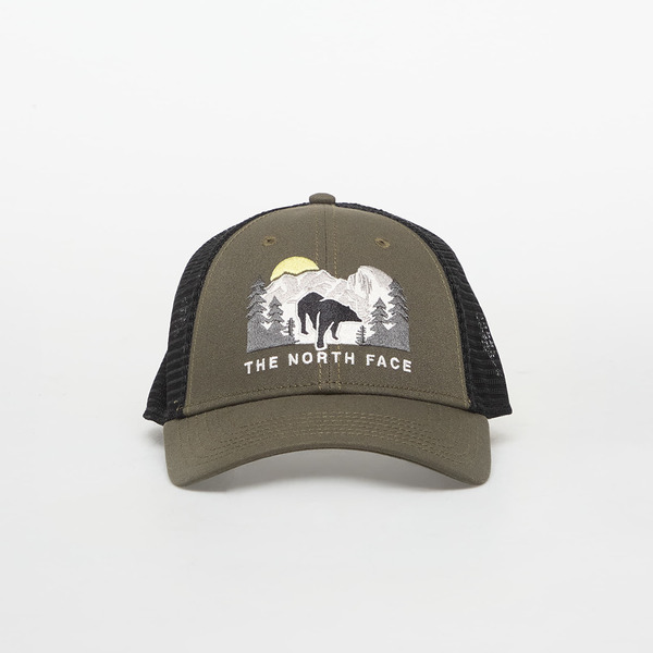  The North Face Embroidered Mudder Trucker Cap New Taupe Green/ Bear Graphic Universal 
