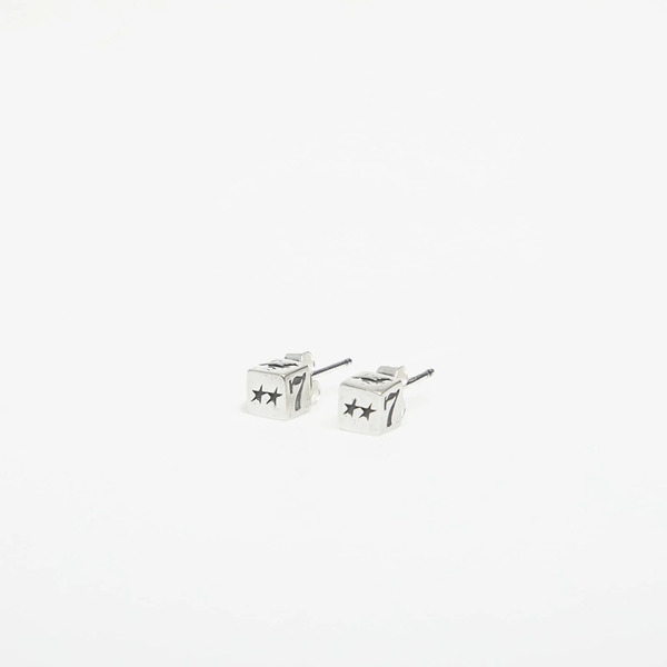  Twojeys Dice Stud Earrings Silver Universal 