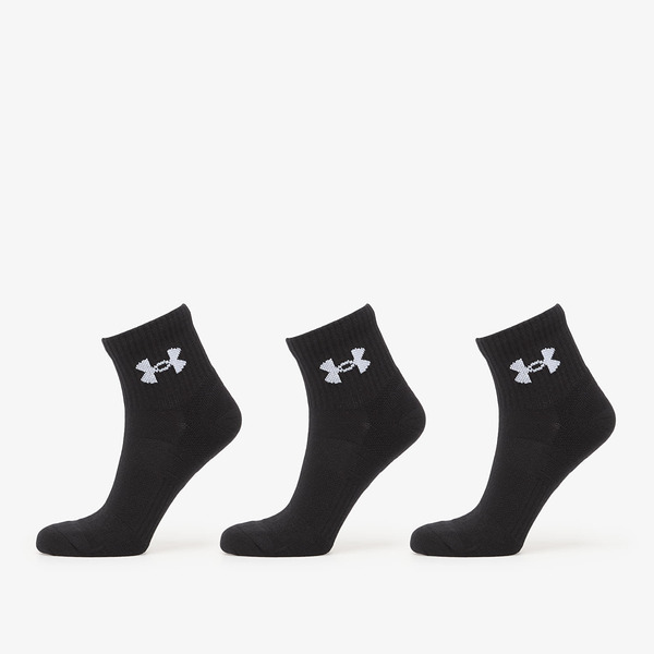  Under Armour Performance Cotton Qtr Sock 3-pack Black L 