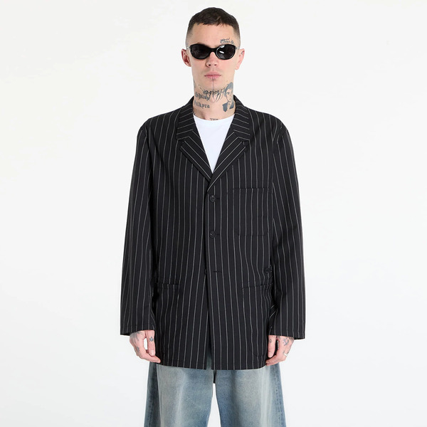  Jacket Y-3 Pinstripe Refined Wool Chore Coat Black Xl 