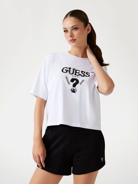  Guess Boxy T-shirt Mit Logo 