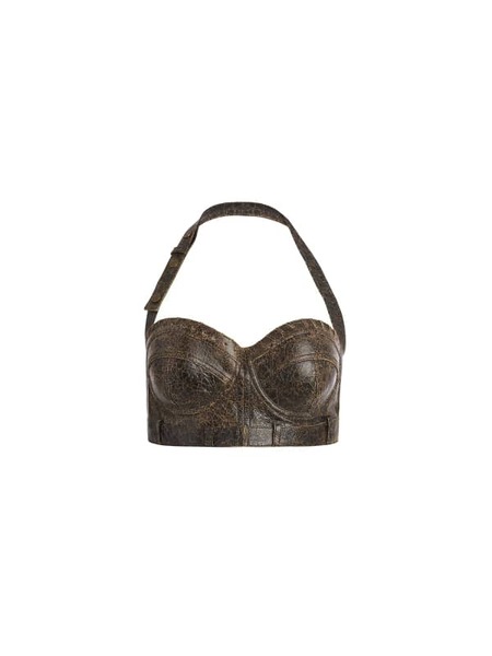  Guess Bustier-top Leder Crackle-optik 