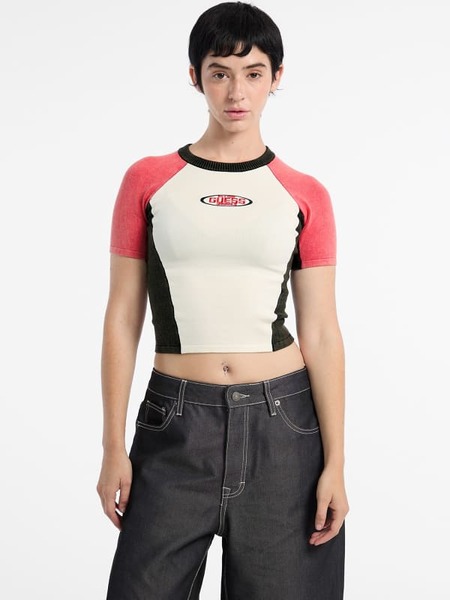  Guess Cropped Pullover Logo 