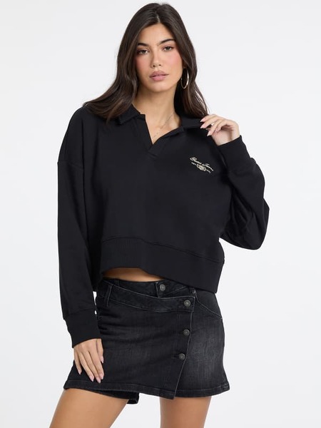  Guess Cropped-sweatshirt Mit Polokragen 