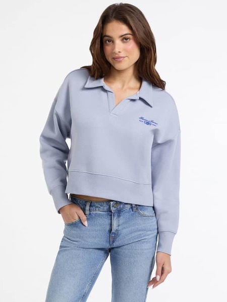  Guess Cropped-sweatshirt Mit Polokragen 