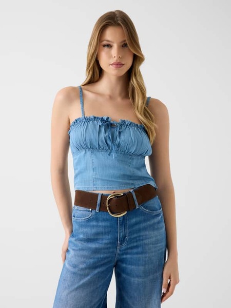  Guess Denim-crop-top 