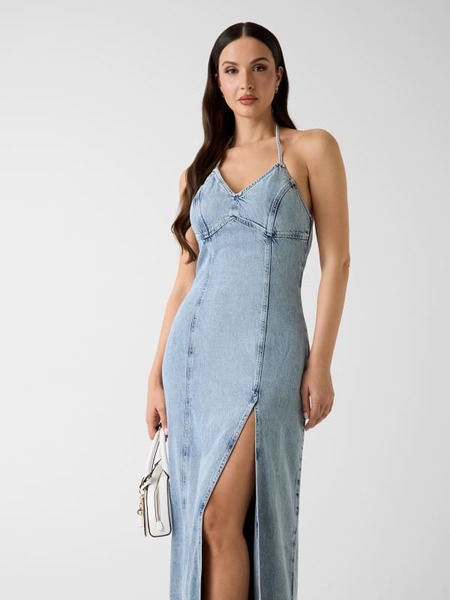  Guess Denim Lang Dress 
