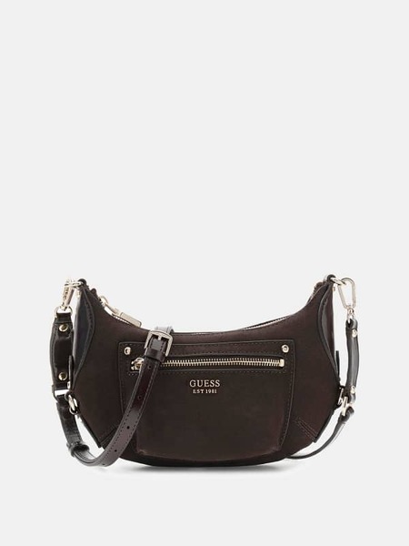  Guess Echtes Leder Marsha Mini Umhängetasche 