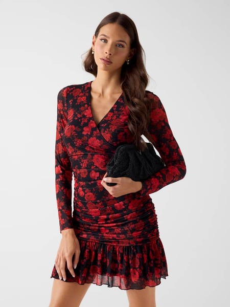  Guess Floral Print Mini Kleid 