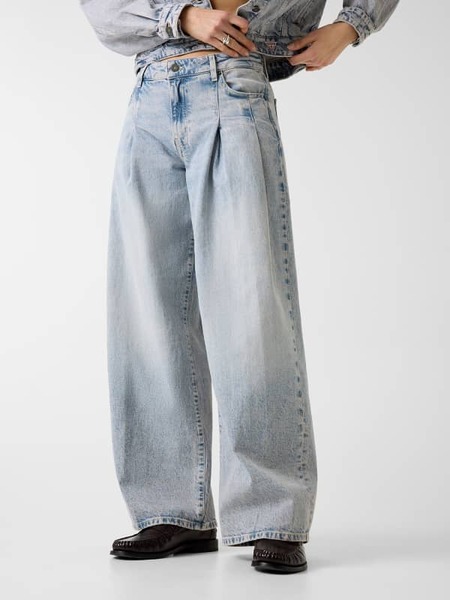  Guess G12 Plissierte Extra Weit Geschnittene Jeans 