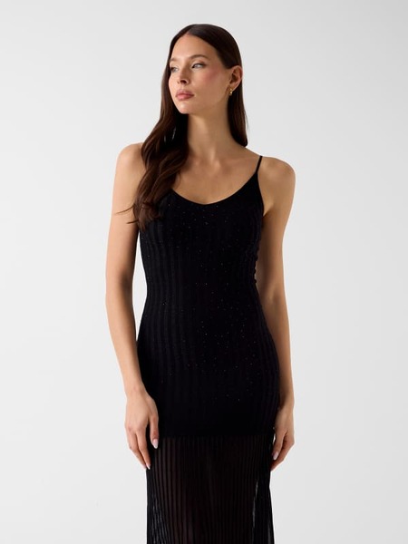  Guess Gerippt Lang Dress 