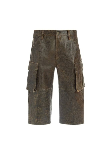  Guess High Waist Wide Leg Lederhose 