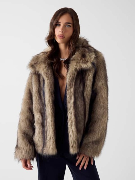  Guess Jacke Aus Kunstfell 