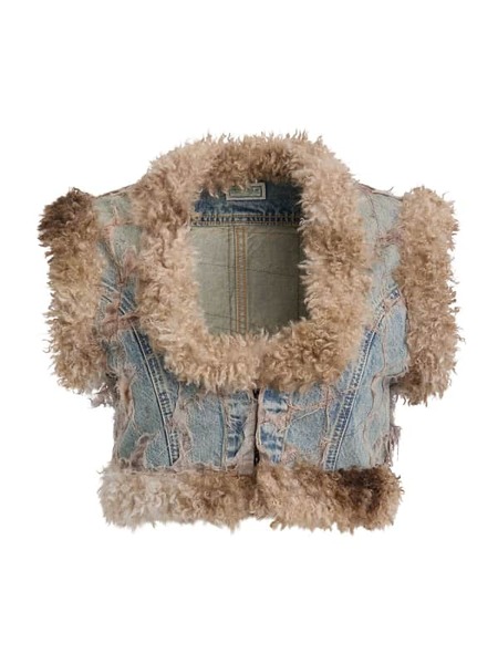  Guess Jeansweste Kunstfell 