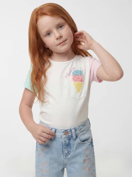  Guess Kids Bedrucktes T-shirt 