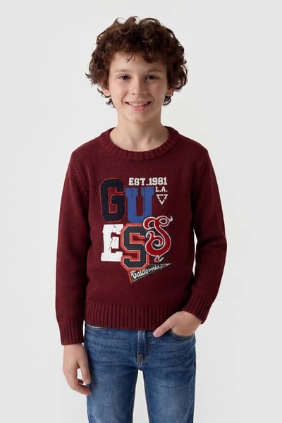  Guess Kids Pullover Mit Gedrucktem Logo 