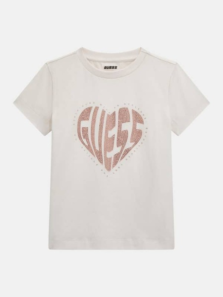  Guess Kids T-shirt Logo Strass 