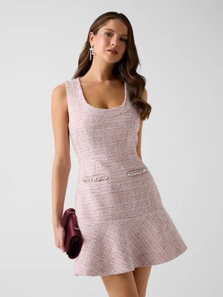  Guess Kleid Aus Tweed Mit Wollanteil 