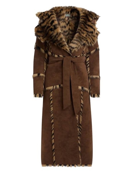  Guess Langer Mantel Velourslederimitat 