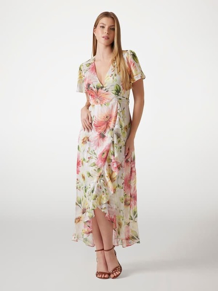  Guess Langes Kleid Blumenprint 