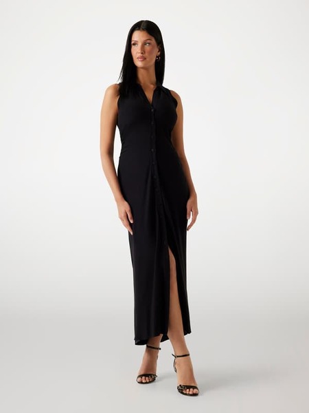  Guess Langes Kleid Knopfleiste 