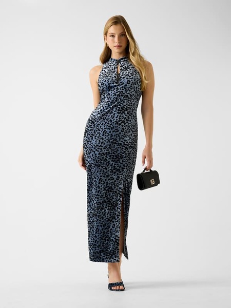  Guess Langes Kleid Mit Animal-print 
