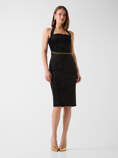  Guess Marciano Glitzerndes Velours Kleid 