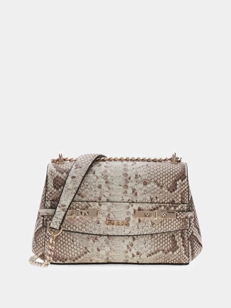  Guess Melinda Python-print Mini Umhängetasche 