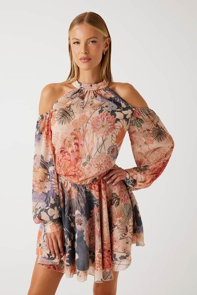  Guess Off-shoulder Florales Minikleid 