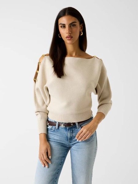 Guess One-shoulder-pullover 