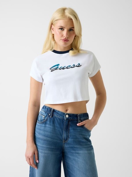  Guess Pailletten Cropped T-shirt 