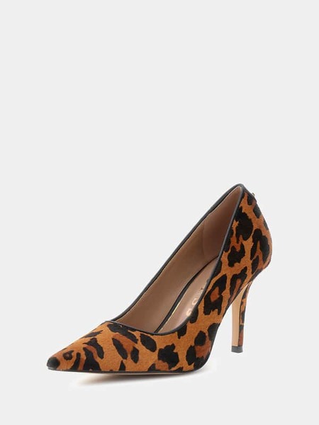  Guess Pumps Prindy Leder-mix Animalprint 
