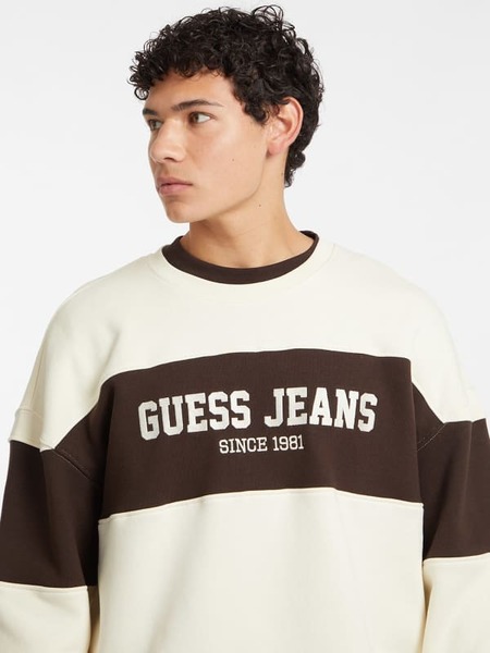  Guess Rundhals-sweatshirt Horizontaler Streifen 
