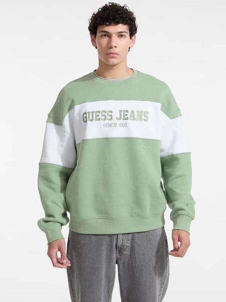  Guess Rundhals-sweatshirt Horizontaler Streifen 