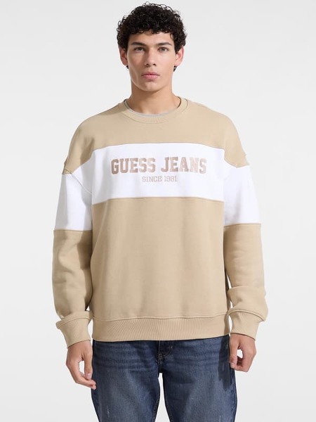  Guess Rundhals-sweatshirt Horizontaler Streifen 