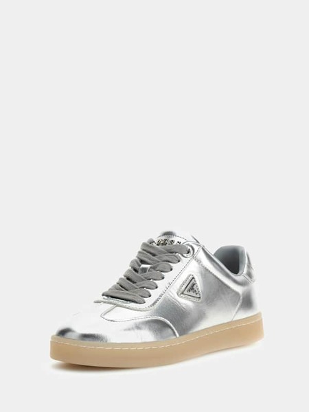  Guess Sneaker Jazlie Leder-mix Metallic-optik 