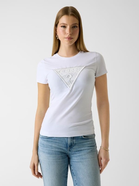  Guess Spitzen-dreieck-logo T-shirt 