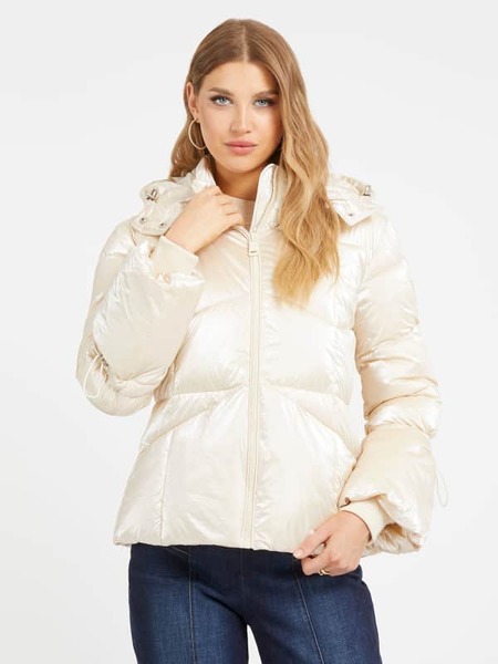  Guess Steppjacke Beschichtung Spiegeloptik 